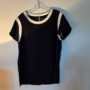Rag & Bone Black Tee with White Accents